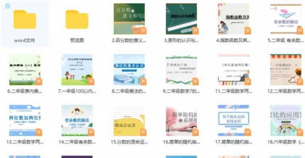 小学生数学教学课件PPT模板1一2二3三4四5五6六年级加减乘除几何